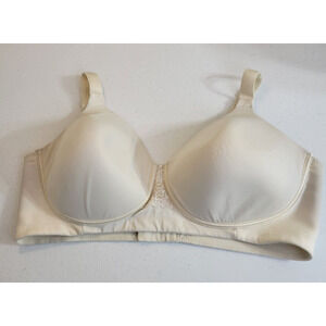 Vanity Fair Beauty Back Ivory Full Figure Smoother Wire Free Bra Size 40D